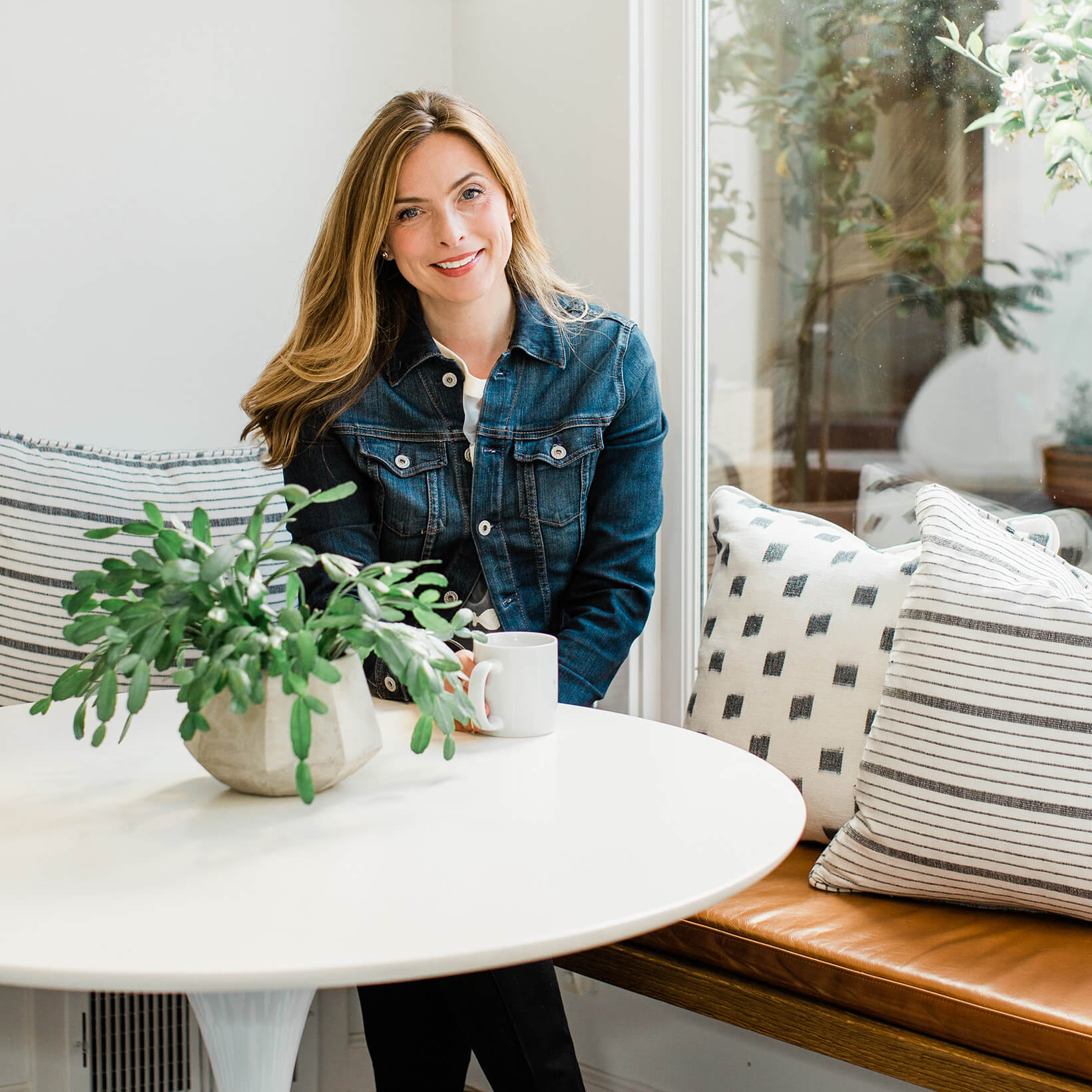 Shannon Hughes sitting at table